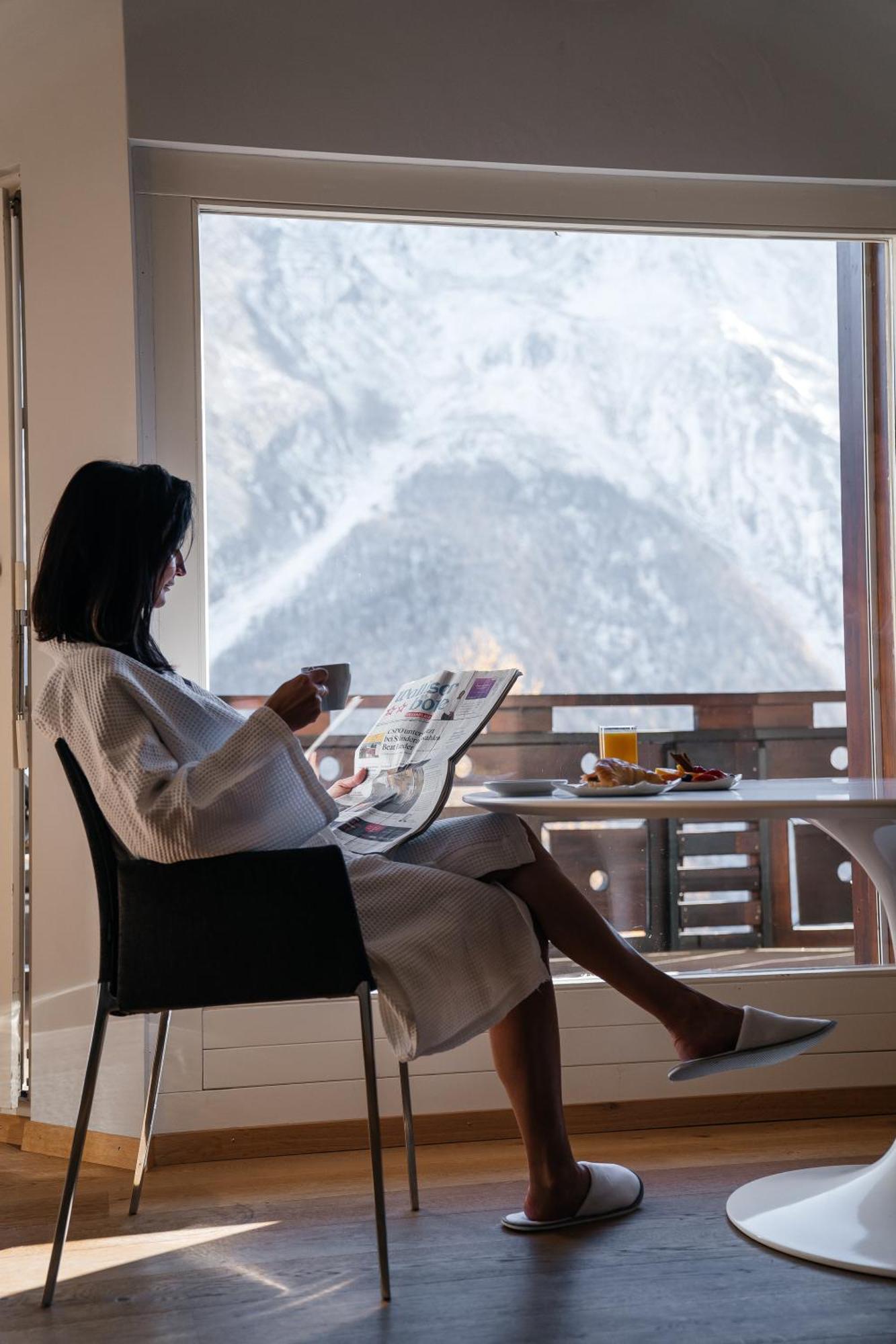 Waldhotel Fletschhorn Panoramic Retreat In Saas Fee Eksteriør billede